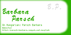 barbara parsch business card